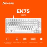 Bàn phím cơ Gaming DAREU EK75 WHITE (2 sides RGB strip, Multi-Led, PBT Double Shot OEM profile, DareU DREAM sw)