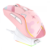 Chuột không dây Gaming DAREU A950 TRIPLE MODE (BLACK / PINK) - SUPERLIGHT, FAST CHARING DOCK