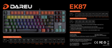 Bàn phím cơ Gaming DAREU EK87 - Black (MULTI-LED, Blue/ Brown/ Red D switch)