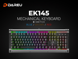 Bàn phím cơ Gaming DAREU EK145 104KEY (MULTI LED, Blue/ Brown/ Red D switch)