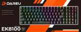 Bàn phím cơ Gaming DAREU EK8100 100KEY (RGB, Blue/ Brown/ Red D switch)