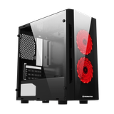 XIGMATEK SCORPIO II 2F (EN43415) - M-ATX, 2 SIDE TEMPERED GLASS, 2 FAN XIGMATEK X9