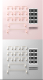 Stab bàn phím cơ AKKO Screw-in PCB Mount (Clear / Sakura Pink)