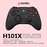 Tay cầm chơi game không dây DAREU H101X (Dual Mode: Type-C, Bluetooth)