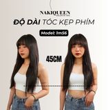 Tóc Kẹp Phím Thật NAKIQUEEN Set 3 Dải Đen Tự Nhiên 45cm (Ngang Eo)