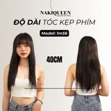 Tóc Kẹp Phím Thật NAKIQUEEN Set 3 Dải Đen Tự Nhiên 40cm (Ngang Ngực)