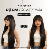 Tóc Kẹp Phím Thật NAKIQUEEN Set 3 Dải Đen Tự Nhiên 60cm (Ngang Hông)