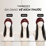 Tóc Kẹp Phím Thật NAKIQUEEN Set 3 Dải Đen Tự Nhiên 60cm (Ngang Hông)