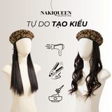 Tóc Kẹp Phím Thật NAKIQUEEN Set 3 Dải Đen Tự Nhiên 40cm (Ngang Ngực)