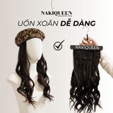 Tóc Kẹp Phím Thật NAKIQUEEN Set 3 Dải Đen Tự Nhiên 40cm (Ngang Ngực)