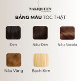 Tóc Kẹp Phím Thật NAKIQUEEN Set 3 Dải Đen Tự Nhiên 40cm (Ngang Ngực)