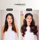 Tóc Kẹp Phím Thật NAKIQUEEN Set 3 Dải Đen Tự Nhiên 40cm (Ngang Ngực)