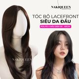 Tóc Bộ Lacefront Siêu Da Polite II NAKIQUEEN Cao Cấp Mái Bay Thẳng Đuôi Cụp Phong Cách Hàn Quốc