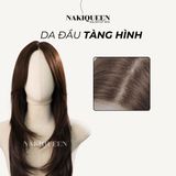 Tóc Bộ Lacefront Siêu Da Polite II NAKIQUEEN Cao Cấp Mái Bay Thẳng Đuôi Cụp Phong Cách Hàn Quốc