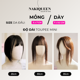 TOUPEE MINI TÓC THẬT (FORM MỎNG)