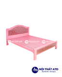 Giường sắt hộp 5x10 hồng