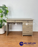 Bàn làm việc gỗ ép phủ melamine - màu xám tối