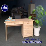 Bàn làm việc gỗ ép phủ melamine - màu xám tối