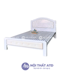 Giường sắt hộp 5x10 trắng