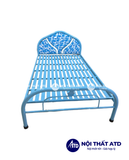 Giường sắt đơn 1m2 mẫu hoa xanh