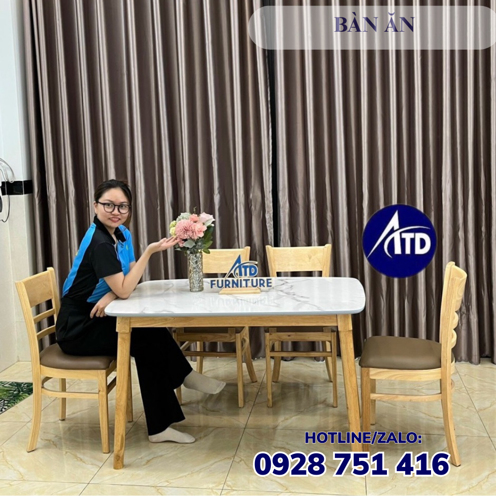 Bộ Bàn Ăn Gia Đình 4 Ghế Đẹp