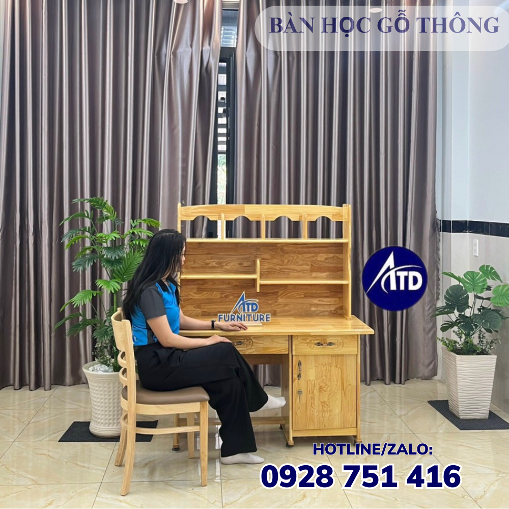 Bàn Học Gỗ Thông