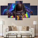 Tranh dán tường chất liệu tráng gương, tranh PHI HÀNH GIA ghép 5 tấm . Tranh decor theo phong cách riêng và cá tính bạn