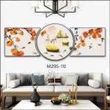 (nhiều mẫu)Bộ 3 tranh khuyết tráng gương, 40*120 trang trí phòng khách, tặng kèm đinh chuyên dụng, không cần khoan tường. Treo Tường