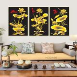 Tranh Tráng Gương Laminate Cao Cấp (40X60CMX3B), Tranh Treo Tường PHÚC LỘC THỌ