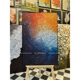 Tranh in Canvas Trừu Tượng Màu Hiện Đại (Có hình thật - Đã có khung, móc, đinh treo) - The Canvas House