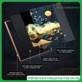 Tranh Tráng Gương Cao Cấp - Treo Tường Mai Vàng Phúc Lộc Thọ