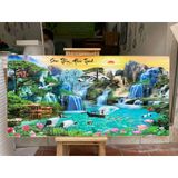 (Có Video cận cảnh siêu đẹp) Tranh tráng gương 5D, sơn thủy hữu tình,phong cảnh đồng quê, giá xưởng siêu rẻ