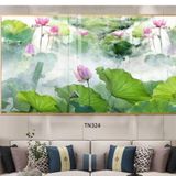 (nhiều mẫu)Tranh HOA SEN tráng gương treo phòng thờ, phòng khách, trang trí nhà cửa(tặng kèm đinh treo chuyên dụng không cần khoan tường) Treo Tường