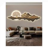 Tranh tráng gương điện led núi treo tường tráng gương , tranh trang trí, decor nhà cửa