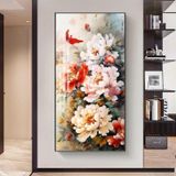Tranh HOA MẪU ĐƠN tráng gương trang trí nhà cửa(tặng kèm đinh treo chuyên dụng không cần khoan tường) Phòng Khách