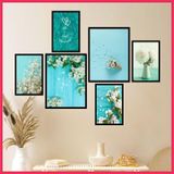 Set 6 Tranh Treo Tường Decor, Tranh Dán Tường, Tranh Decor, Tranh Treo Tường Canvas, Sticker Có Sẵn Keo, tranhdecor trang trí Decor Phòng Decor Tường