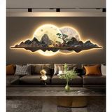 Tranh tráng gương điện led núi treo tường tráng gương , tranh trang trí, decor nhà cửa