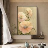 Tranh Hoa Mẫu Đơn Tráng Gương Treo Tường Phòng Khách/ Tranh Khách Sạn/ Decor Nhà Nghỉ/ Tranh Hiện Đại/ Quà Tặng