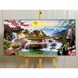 (Có Video cận cảnh siêu đẹp) Tranh tráng gương 5D, sơn thủy hữu tình,phong cảnh đồng quê, giá xưởng siêu rẻ