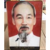 Tranh Treo Tường Bác Hồ Kính Yêu Bác Giáp /Tranh Treo Tường Phòng khách/ Phòng Làm Việc/ Tranh Tráng Gương Thầy Bóng