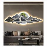 Tranh tráng gương điện led núi treo tường tráng gương , tranh trang trí, decor nhà cửa