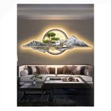 Tranh tráng gương điện led núi treo tường tráng gương , tranh trang trí, decor nhà cửa