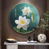 Tranh tráng gương kích thước D60 tặng kèm đinh treo,không cần khoan tường. Treo Tường Phòng Khách