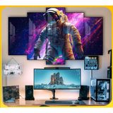 Tranh dán tường chất liệu tráng gương, tranh PHI HÀNH GIA ghép 5 tấm . Tranh decor theo phong cách riêng và cá tính bạn