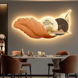 Tranh Lông vũ có led treo tường tráng gương hiên đại cao cấp trang trí nhà ,decor phòng