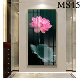 Mã Hoa Sen 02 TRANH TRÁNG GƯƠNG CAO CẤP Tranh Phong Cảnh và Hoa Sen Phong Thủy Treo Tường