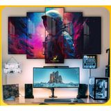 Tranh dán tường chất liệu tráng gương, tranh PHI HÀNH GIA ghép 5 tấm . Tranh decor theo phong cách riêng và cá tính bạn