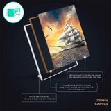 Tranh in vải canvas treo tường decor phòng khách sắc màu trừu tượng 60 x 90 cm Decor Tường Đồng
