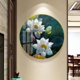 CỠ LỚN - TRANH TRÒN HOA SEN treo tường nghệ thuật cho phòng thờ, phòng khách #tranhtrangtri #tranhhoasen Phòng Khách Decor Phòng Decor Tường Đồng