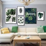 SET 5 Tranh Ghép Treo Tường Tropical kèm Khung Phòng Làm Việc/ Quán Trà Chanh/ Trang Trí Phòng khách/ Decor Quán cafe/ Decor Nhà